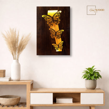 MDF Butterfly LED Wall Art | Premium Decorative Wall Light for Home