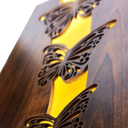 MDF Butterfly LED Wall Art | Premium Decorative Wall Light for Home