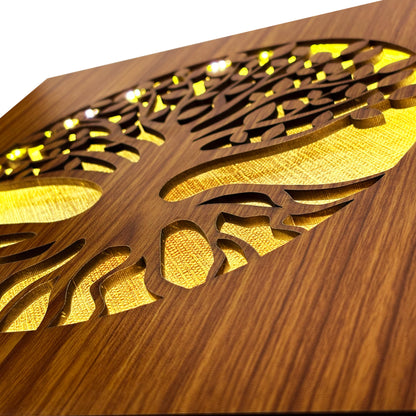 Wooden LED Tree of Life Wall Art | Modern Decorative Wall Light
